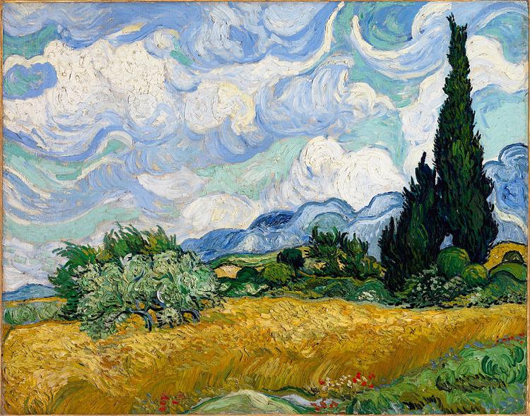 Vincent Van Gogh Wheat Field with Cypresses China oil painting art